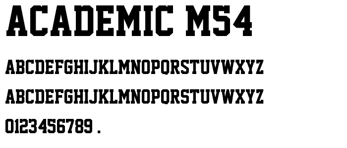 Academic M54 font